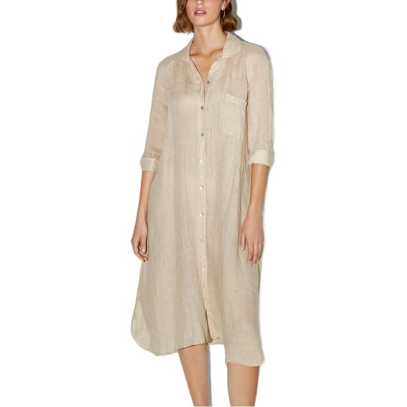 Zara Dresses & Skirts - Zara Linen Midi Dress XXL